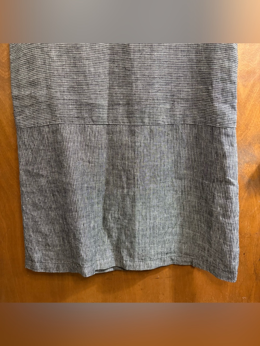 Garnet Hill Gray 100% Linen Drop Waist Shift Dress Lagenlook Beachy Boho Resort - Picture 7 of 11